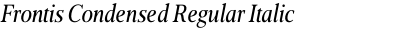 Frontis Condensed Regular Italic